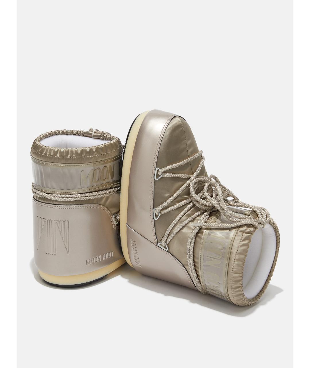 MOON BOOT Золотые ботинки, фото 2