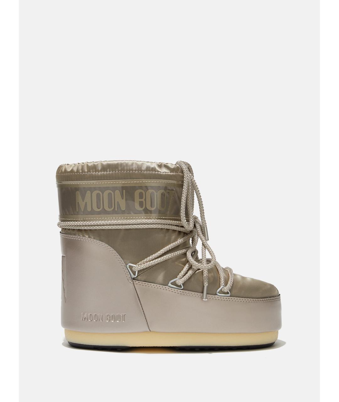 MOON BOOT Золотые ботинки, фото 6