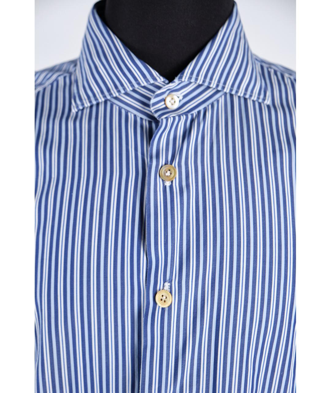 KITON Голубая хлопковая классическая рубашка, фото 6