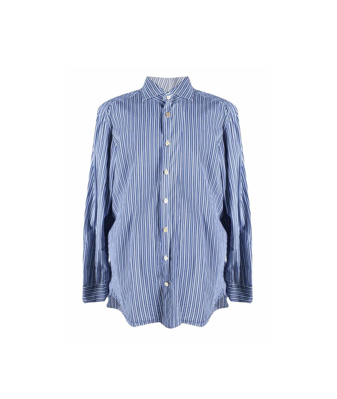 KITON Голубая хлопковая классическая рубашка, фото 1