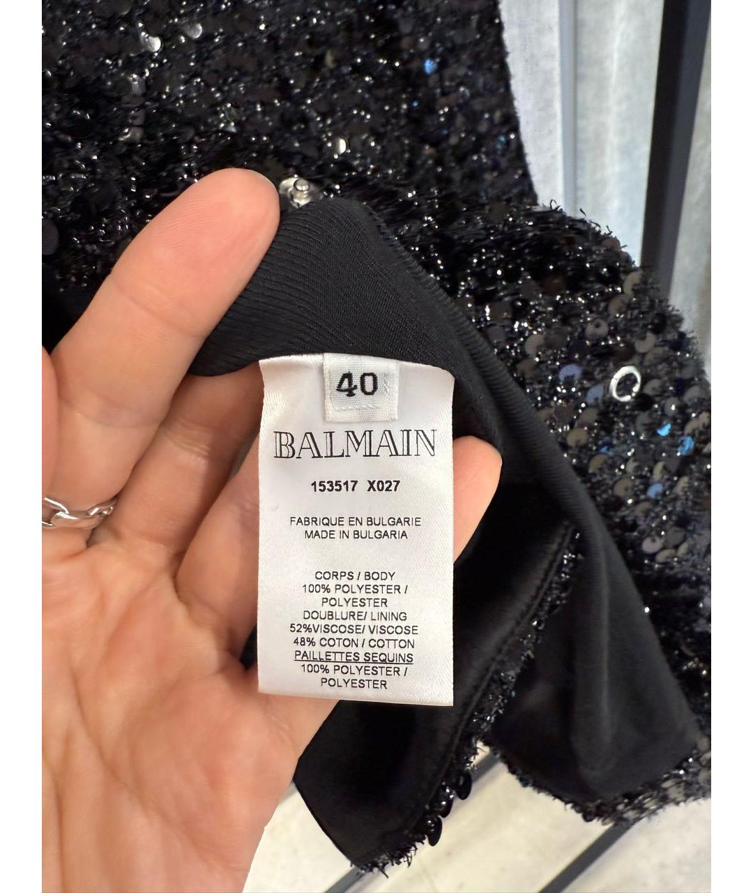 BALMAIN Черное коктейльное платье, фото 7
