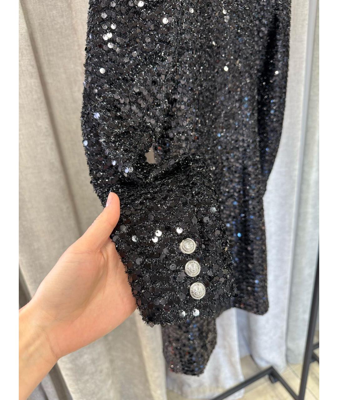 BALMAIN Черное коктейльное платье, фото 4