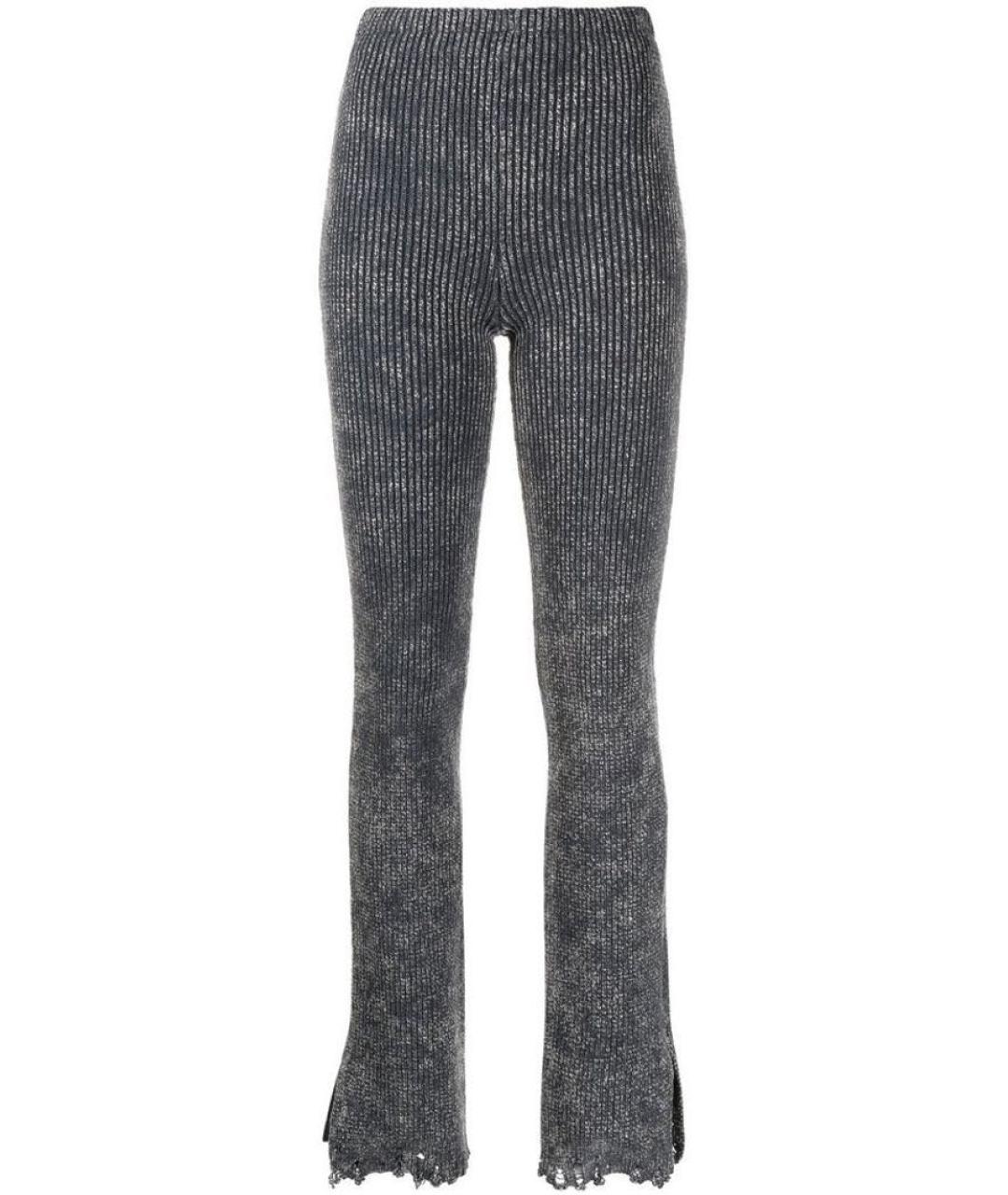 ACNE STUDIOS Синие хлопковые прямые брюки, фото 8