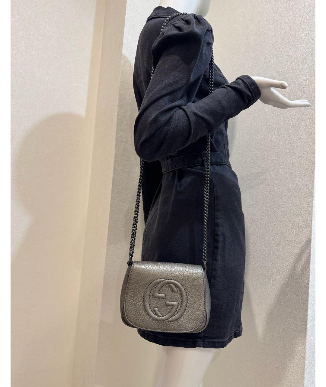 GUCCI Кожаная сумка через плечо, фото 5