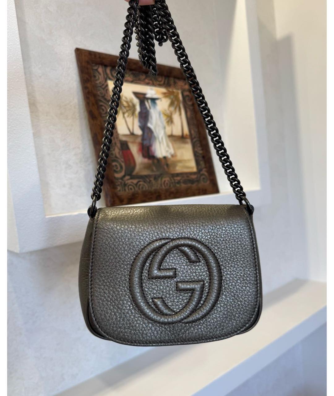 GUCCI Кожаная сумка через плечо, фото 4