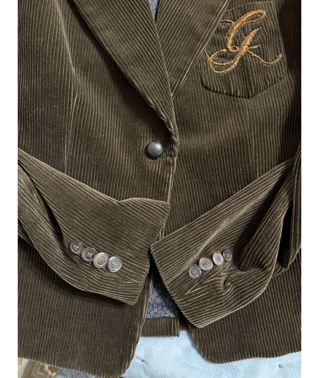 GOLDEN GOOSE DELUXE BRAND Коричневый хлопковый жакет/пиджак, фото 5