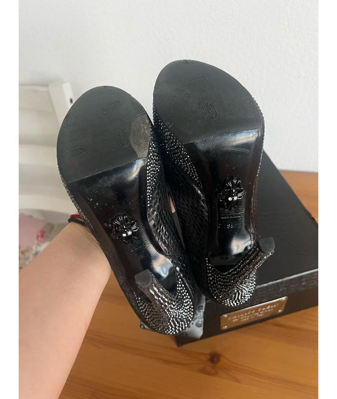 PHILIPP PLEIN Черные туфли из экзотической кожи, фото 3