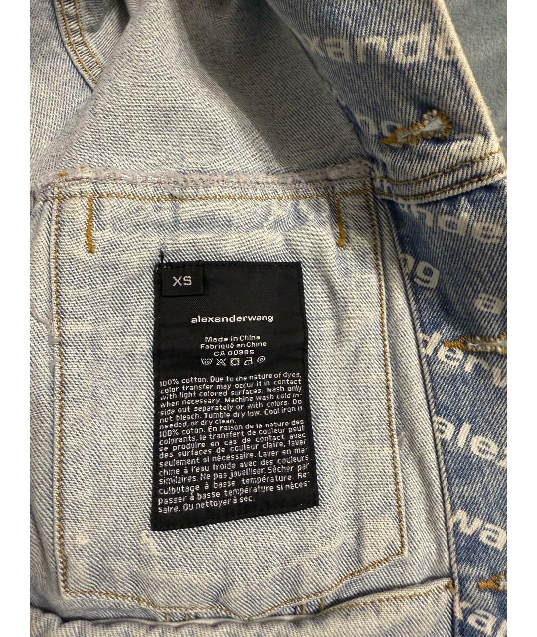 ALEXANDER WANG Голубая деним куртка, фото 4