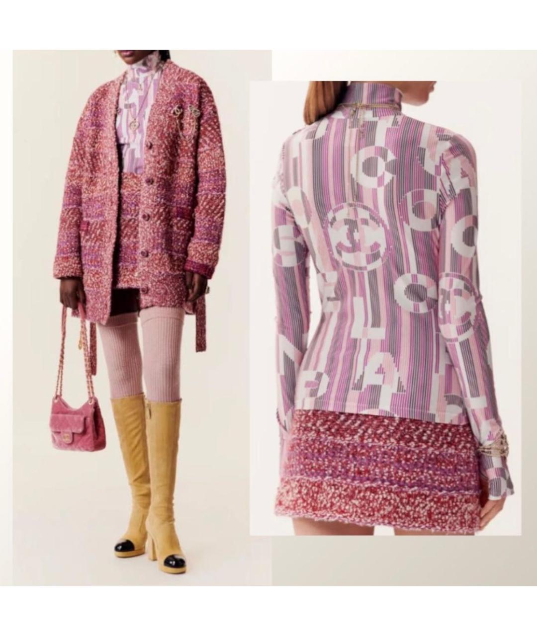 CHANEL Розовая водолазка, фото 3