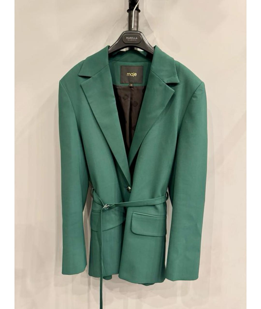 MAJE Зеленый вискозный жакет/пиджак, фото 1
