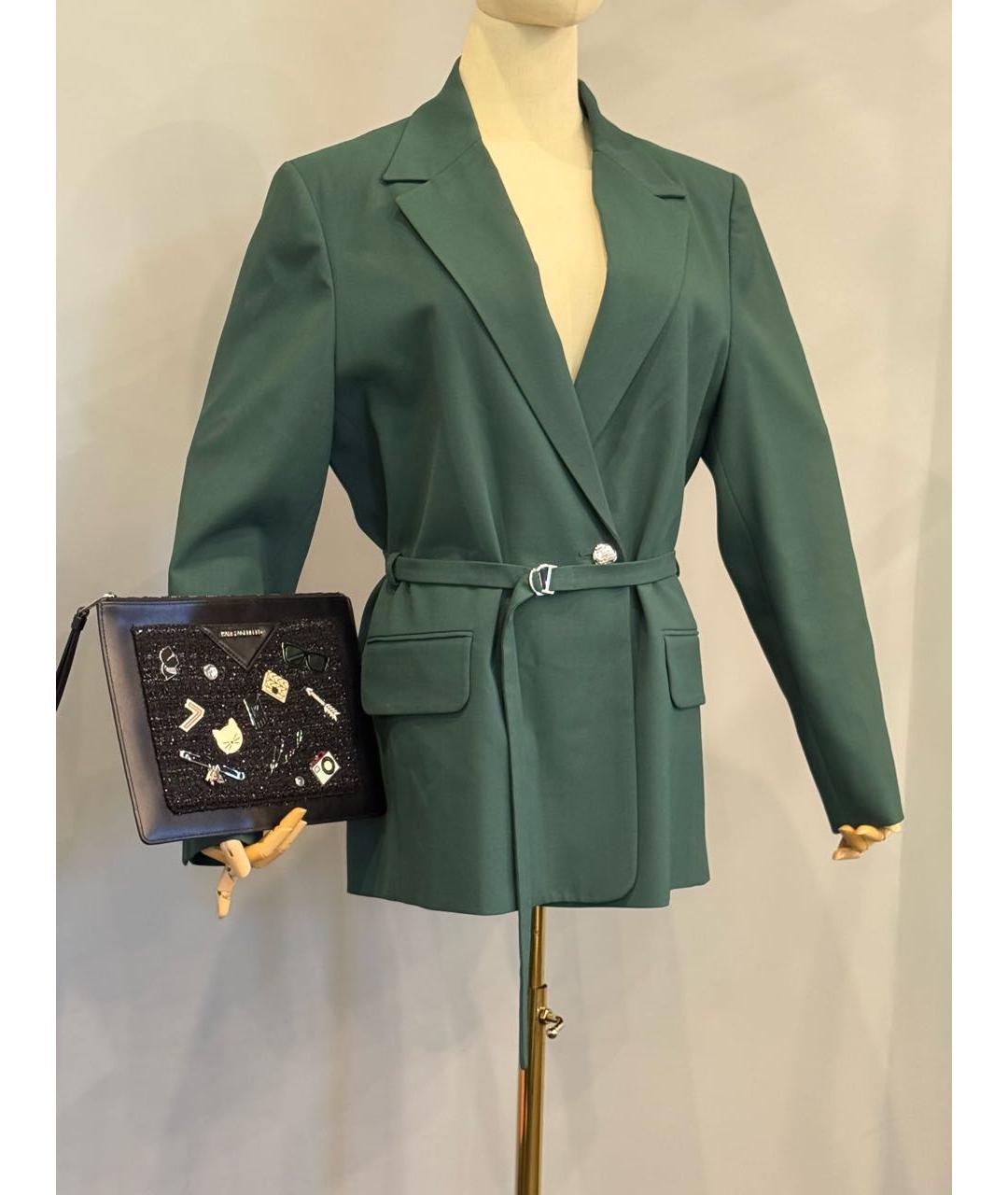 MAJE Зеленый вискозный жакет/пиджак, фото 3