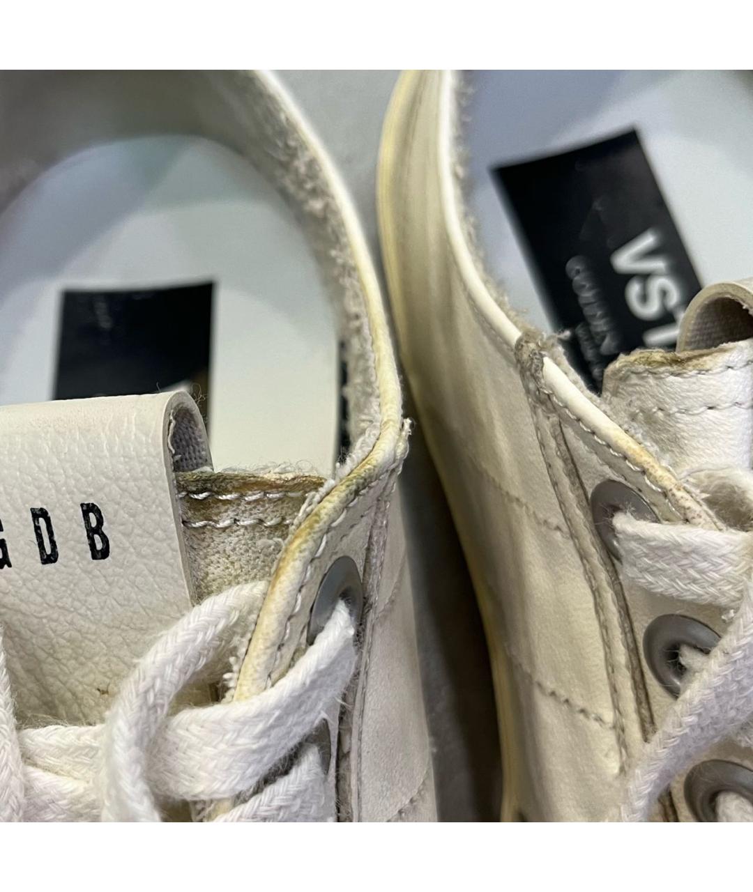 GOLDEN GOOSE DELUXE BRAND Бежевые кожаные кеды, фото 7