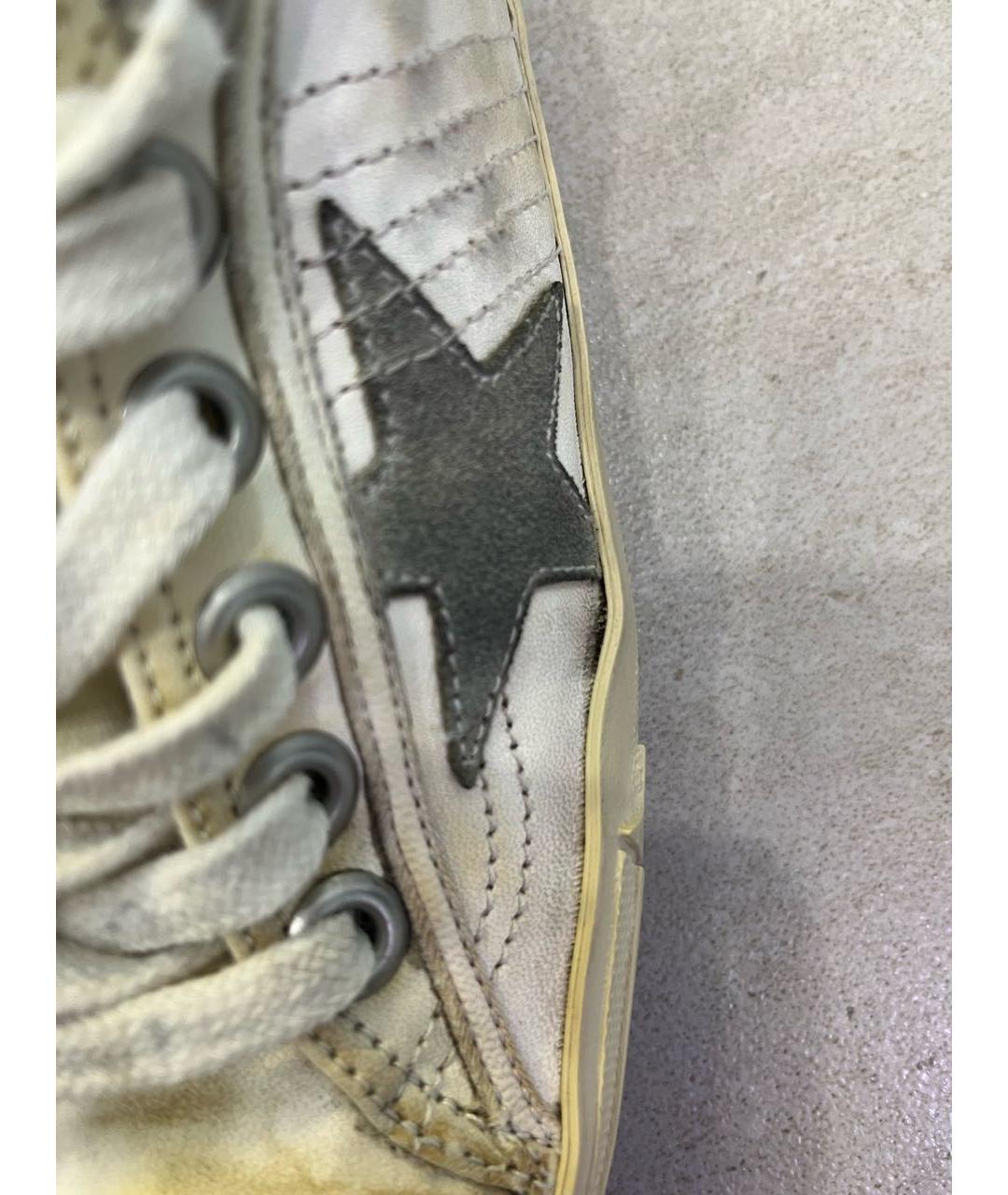 GOLDEN GOOSE DELUXE BRAND Бежевые кожаные кеды, фото 6