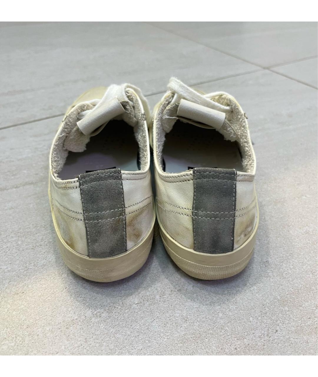 GOLDEN GOOSE DELUXE BRAND Бежевые кожаные кеды, фото 4