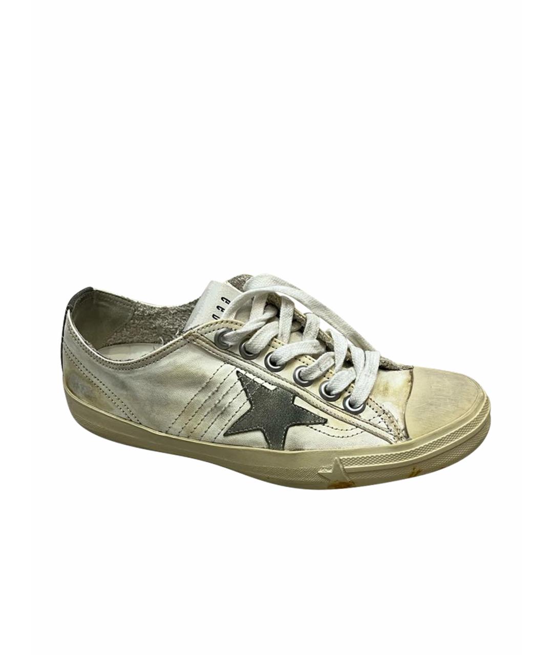GOLDEN GOOSE DELUXE BRAND Бежевые кожаные кеды, фото 9