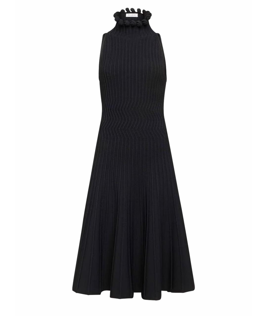 ALAIA Черное вискозное коктейльное платье, фото 1