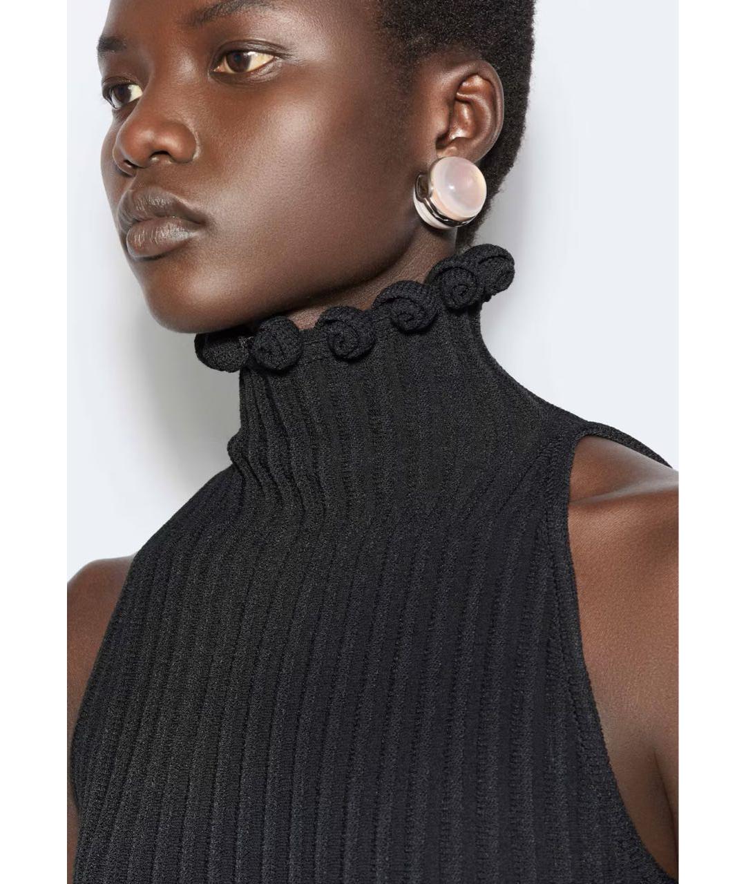 ALAIA Черное вискозное коктейльное платье, фото 6
