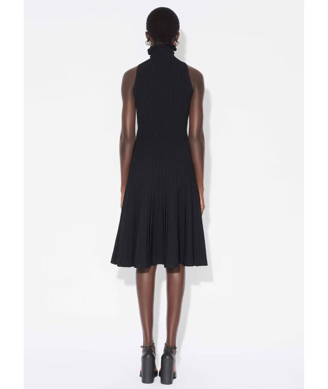 ALAIA Черное вискозное коктейльное платье, фото 3