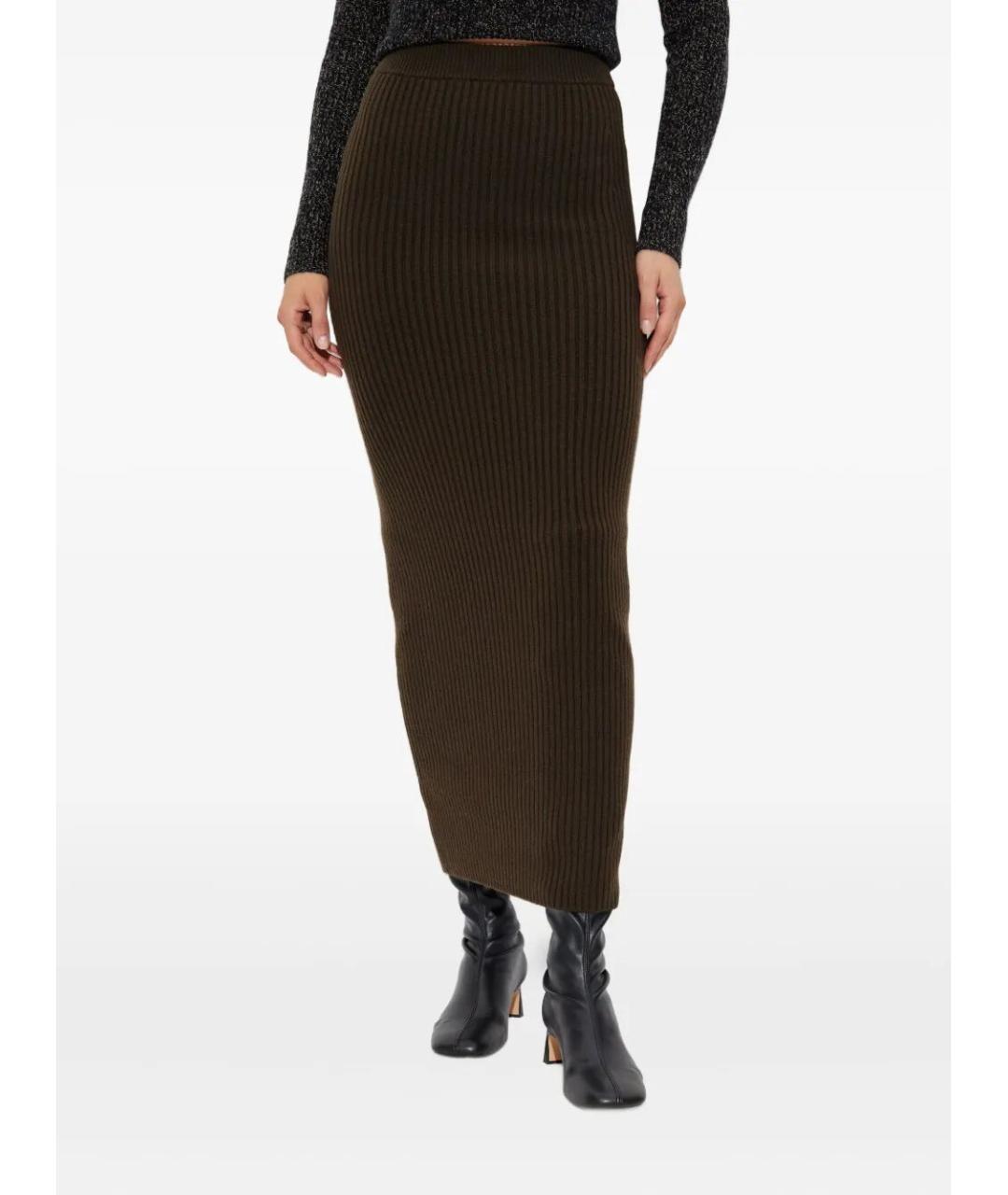 MAX MARA Коричневая юбка миди, фото 5
