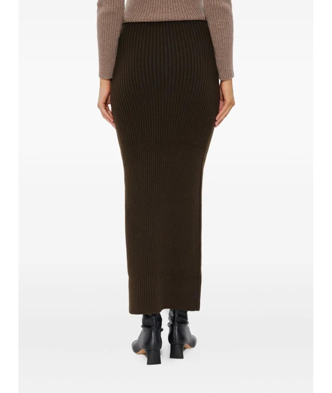 MAX MARA Коричневая юбка миди, фото 3