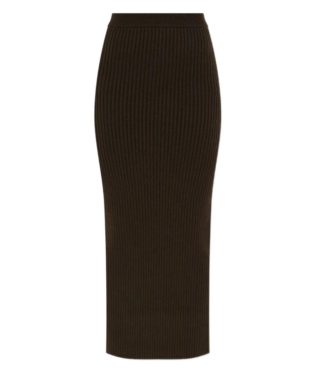 MAX MARA Коричневая юбка миди, фото 1