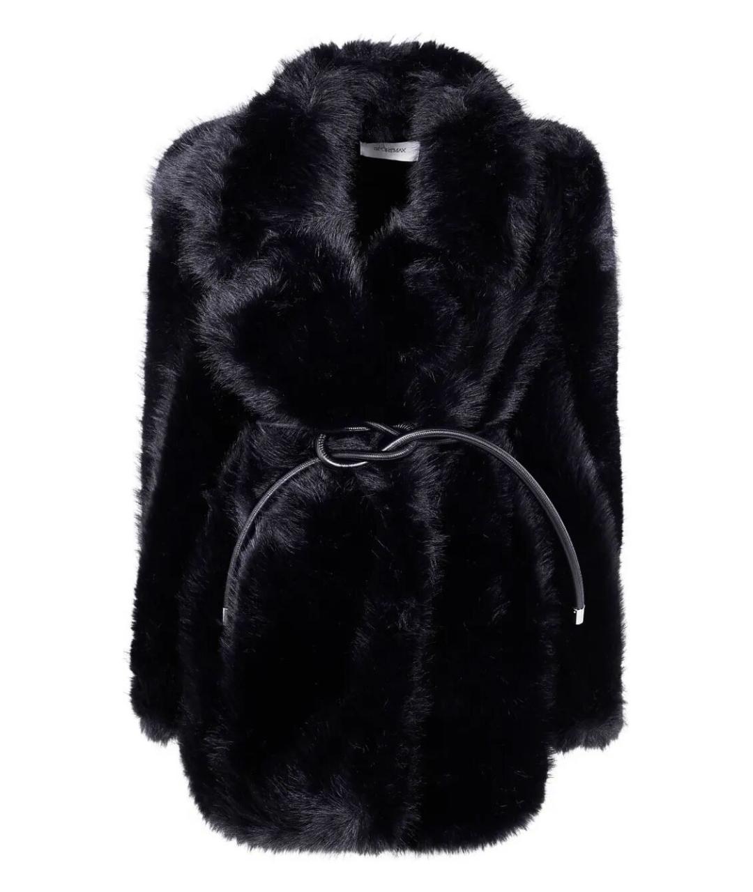SPORTMAX Черная полиэстеровая шуба, фото 1