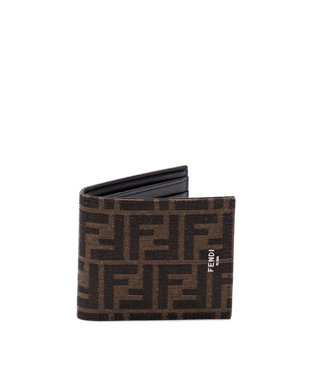 FENDI Коричневый кожаный кошелек, фото 1