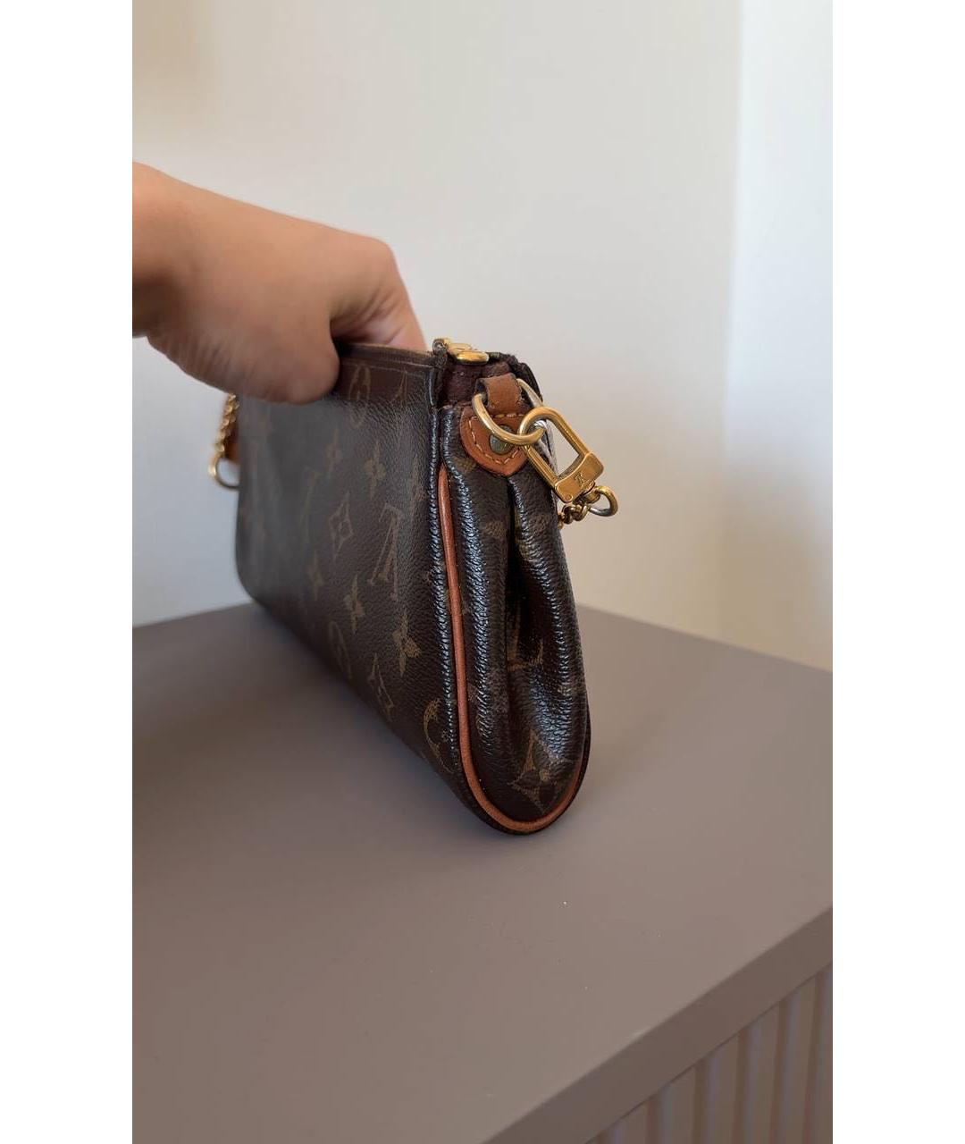 LOUIS VUITTON Коричневая кожаная сумка с короткими ручками, фото 2