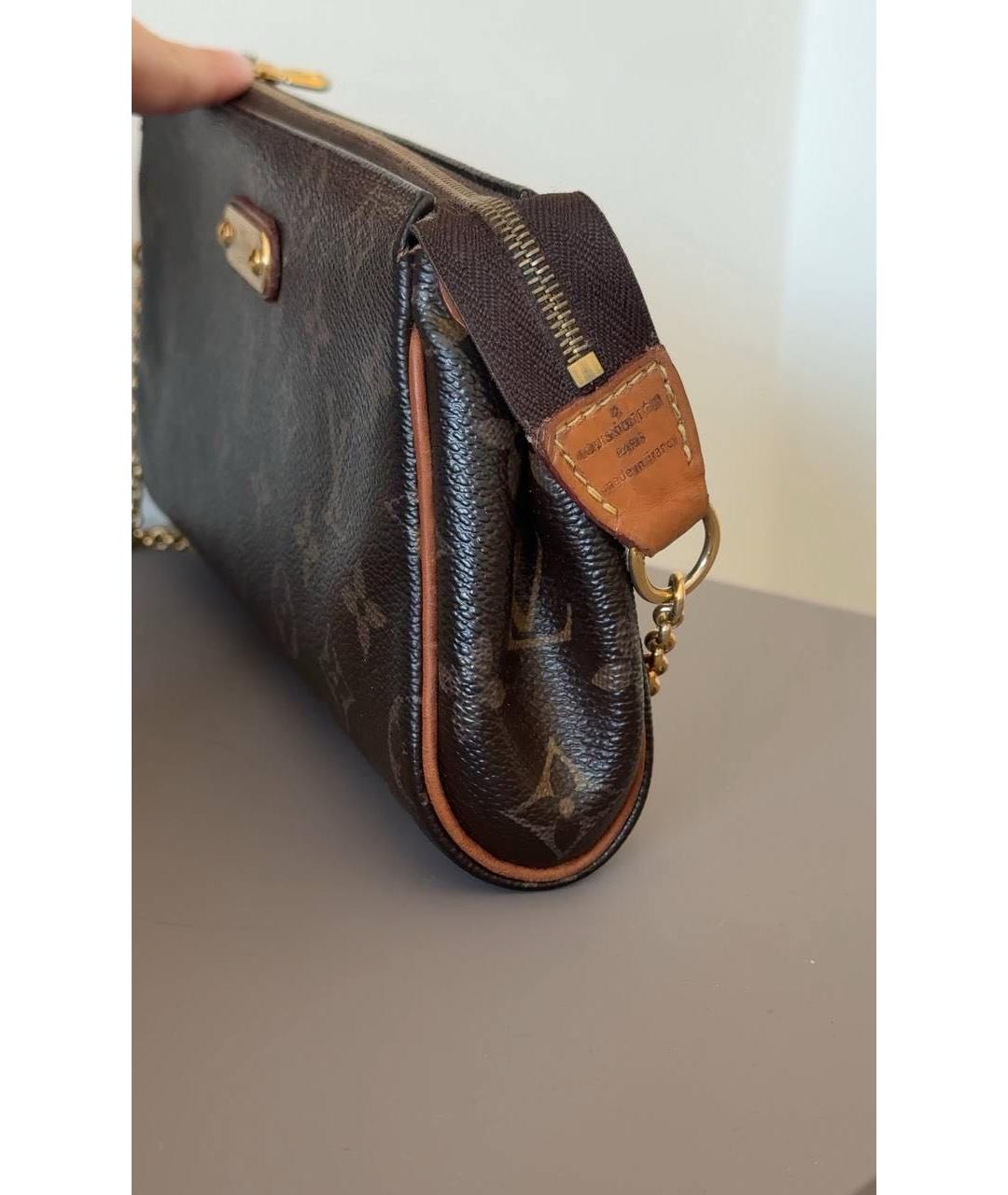 LOUIS VUITTON Коричневая кожаная сумка с короткими ручками, фото 6