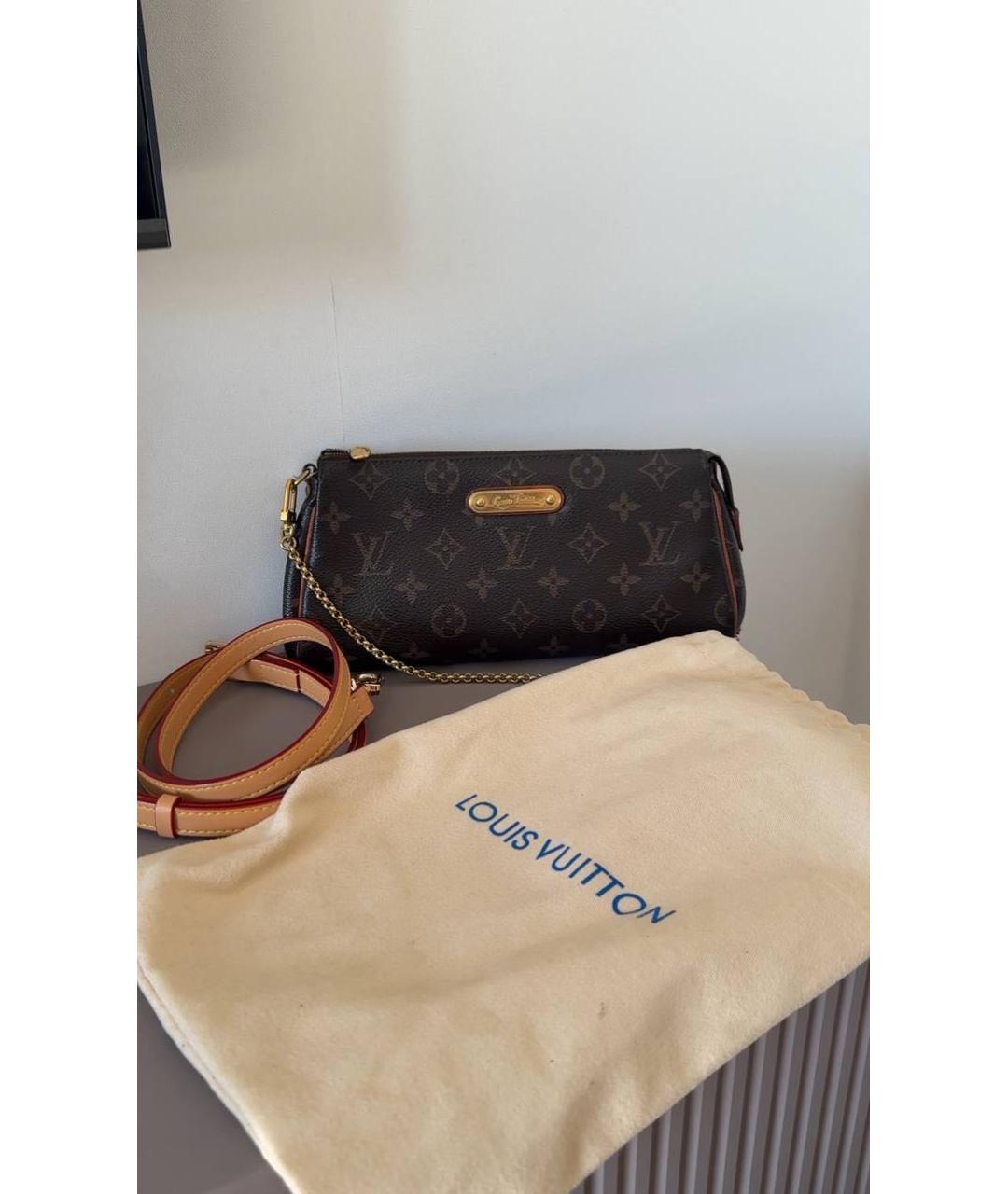 LOUIS VUITTON Коричневая кожаная сумка с короткими ручками, фото 7
