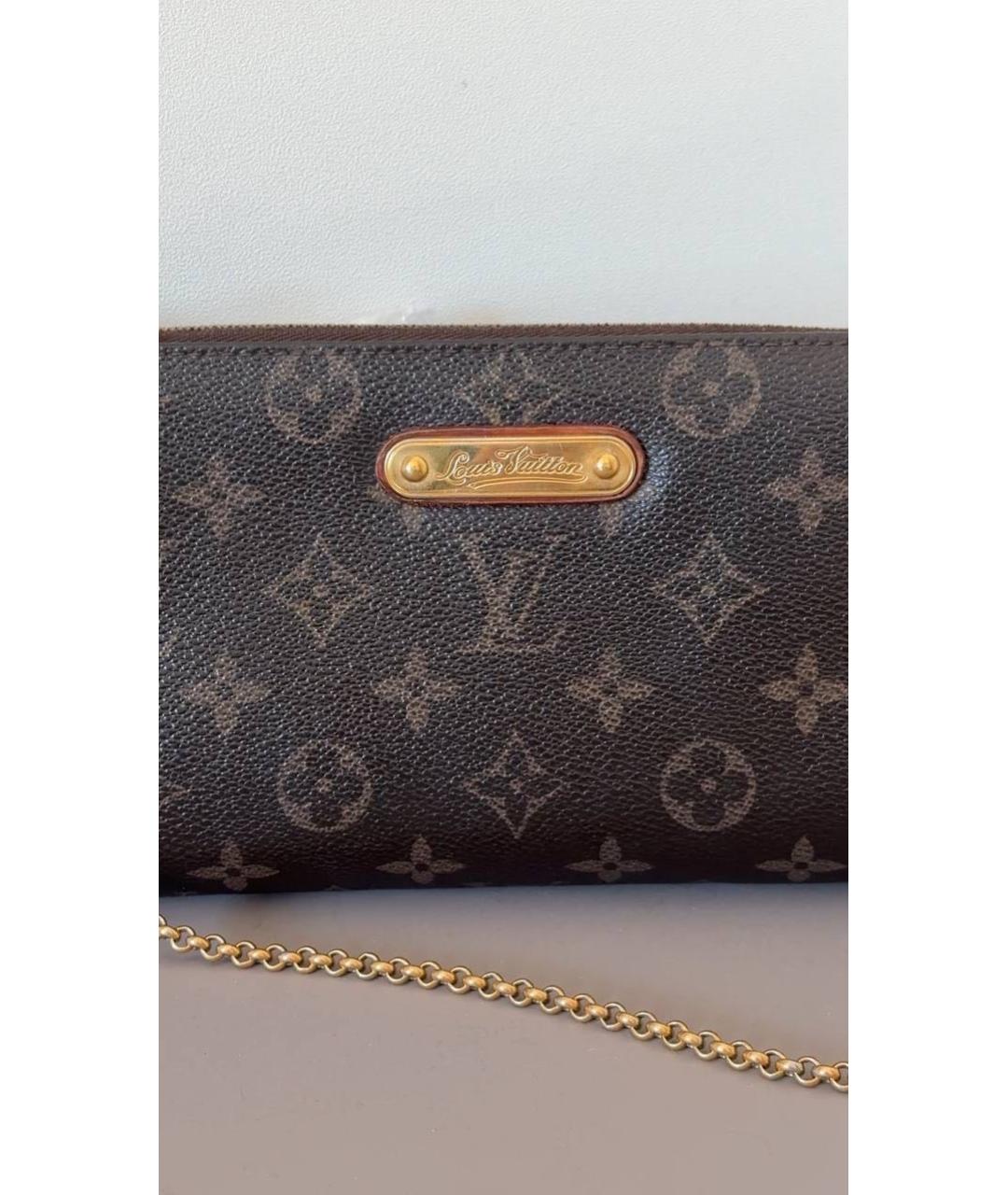 LOUIS VUITTON Коричневая кожаная сумка с короткими ручками, фото 5