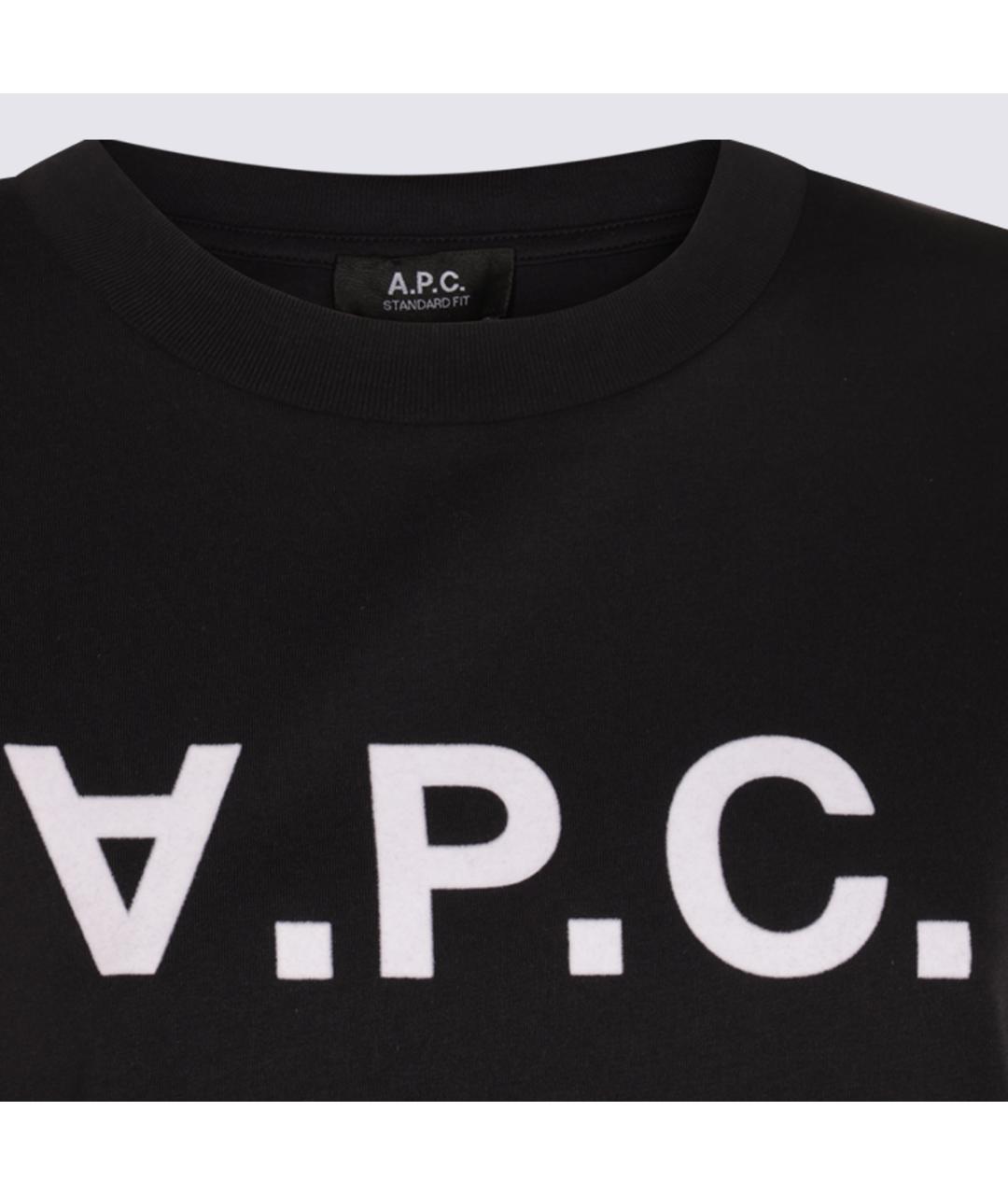 A.P.C. Черная хлопковая футболка, фото 3