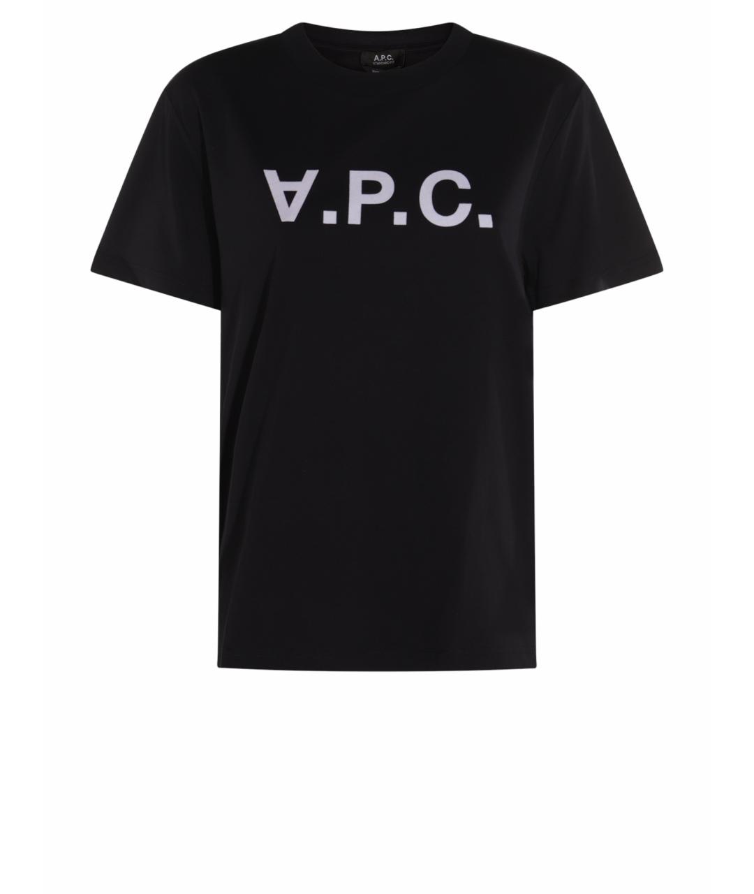 A.P.C. Черная хлопковая футболка, фото 1