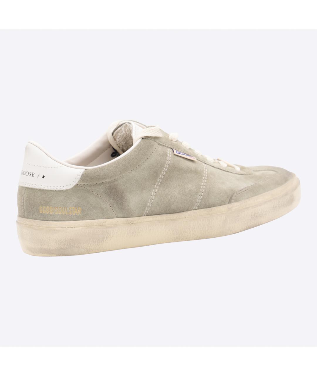 GOLDEN GOOSE DELUXE BRAND Бежевые замшевые низкие кроссовки / кеды, фото 3