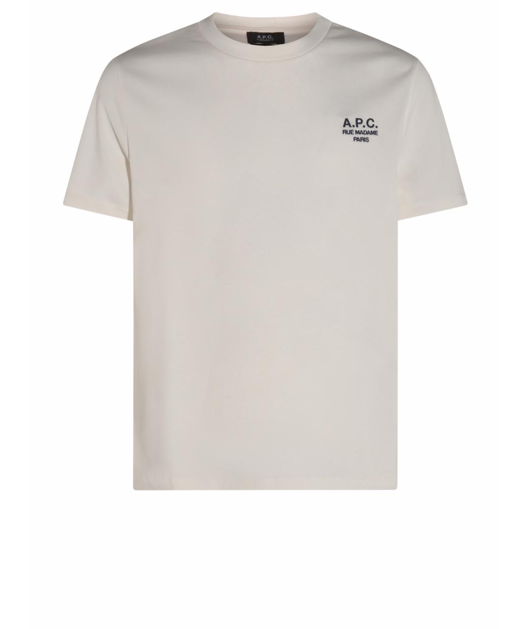 A.P.C. Бежевая хлопковая футболка, фото 1