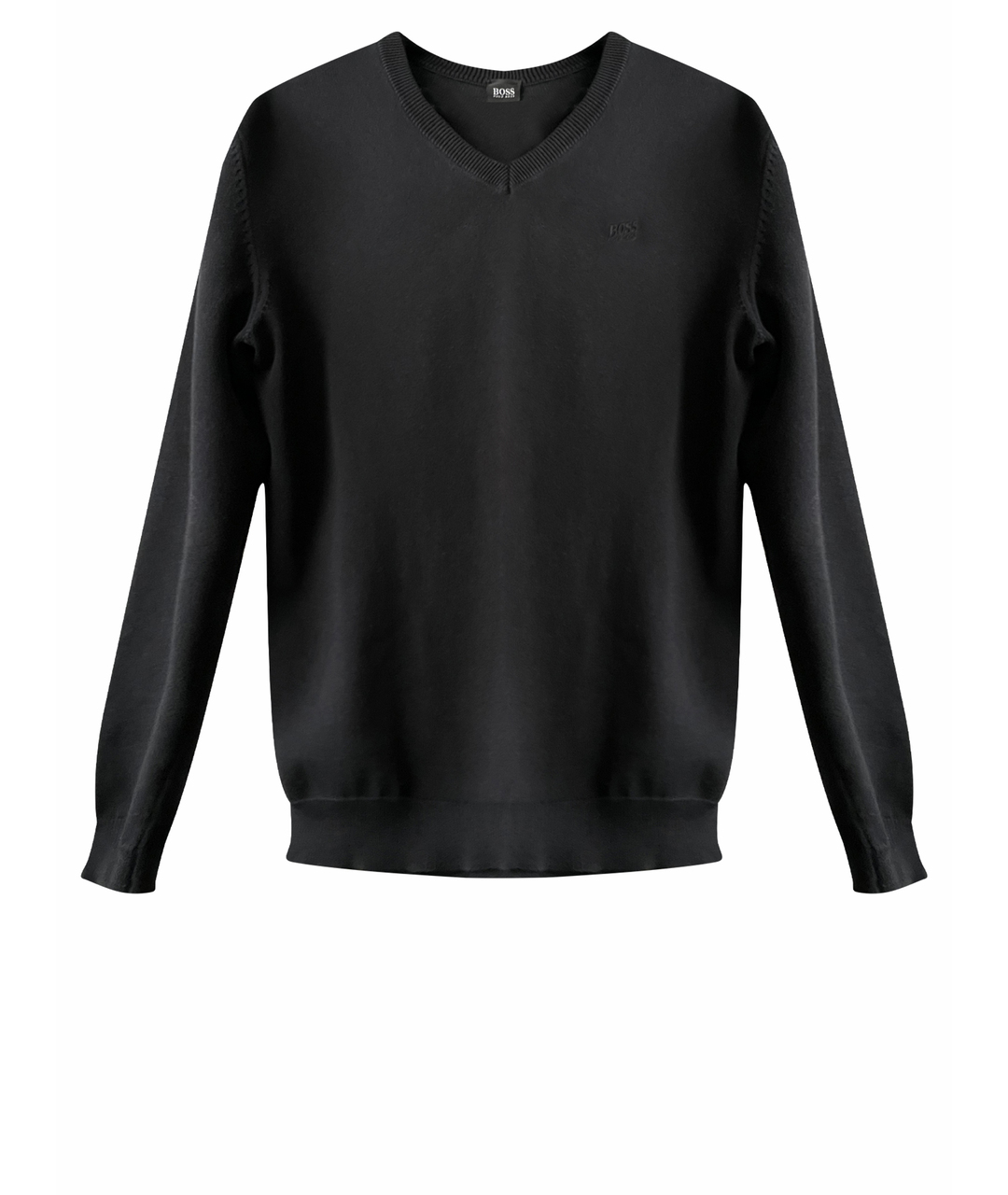 HUGO BOSS Черный хлопковый джемпер / свитер, фото 1