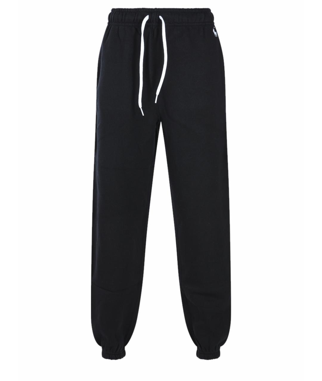 POLO RALPH LAUREN Черные хлопковые прямые брюки, фото 1