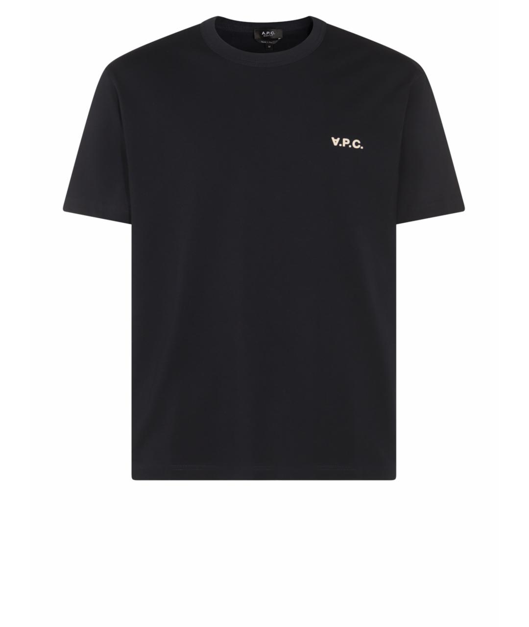A.P.C. Черная хлопковая футболка, фото 1