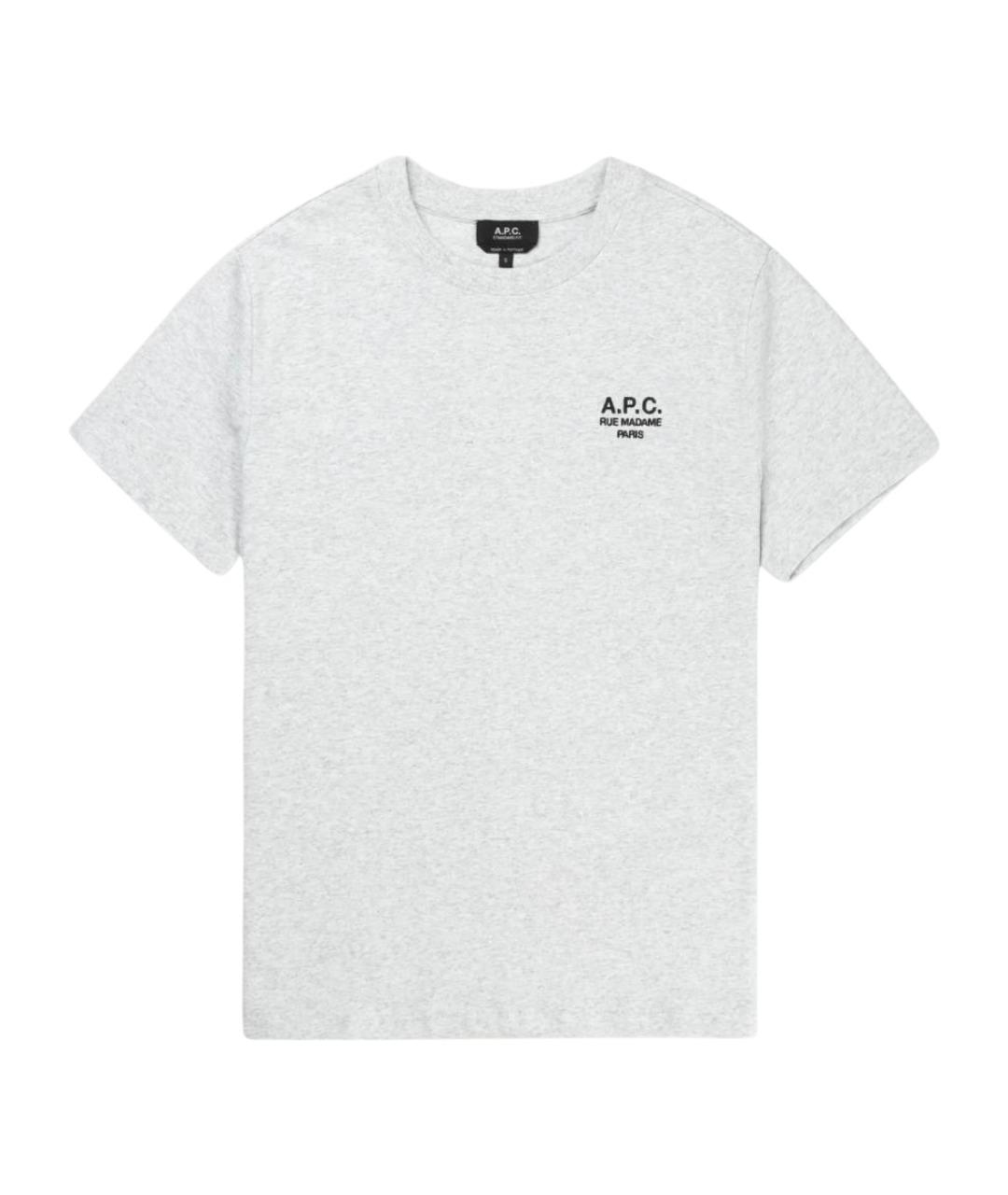 A.P.C. Серая хлопковая футболка, фото 1
