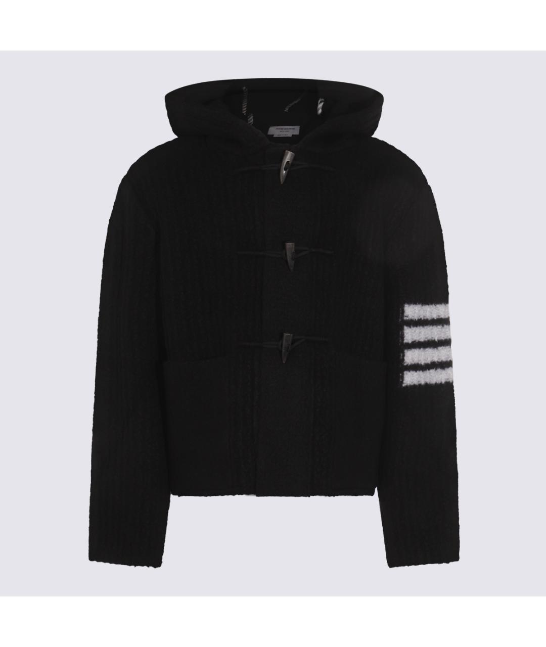 THOM BROWNE Черная шерстяная куртка, фото 5