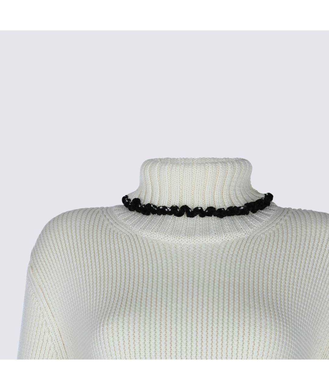 JIL SANDER Белый шерстяной джемпер / свитер, фото 3