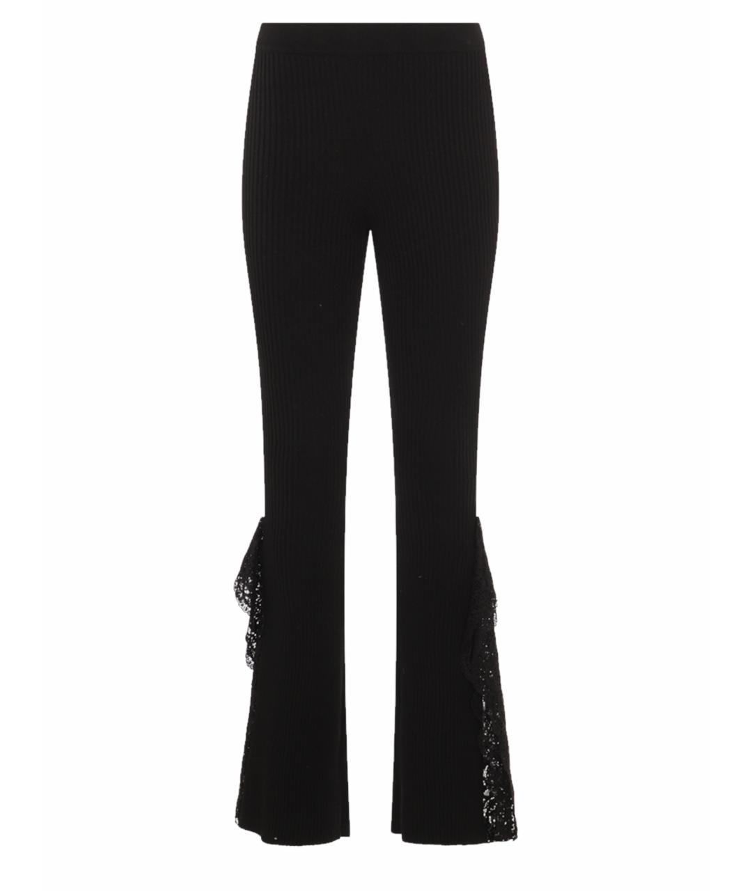 BLUMARINE Черные вискозные брюки узкие, фото 1