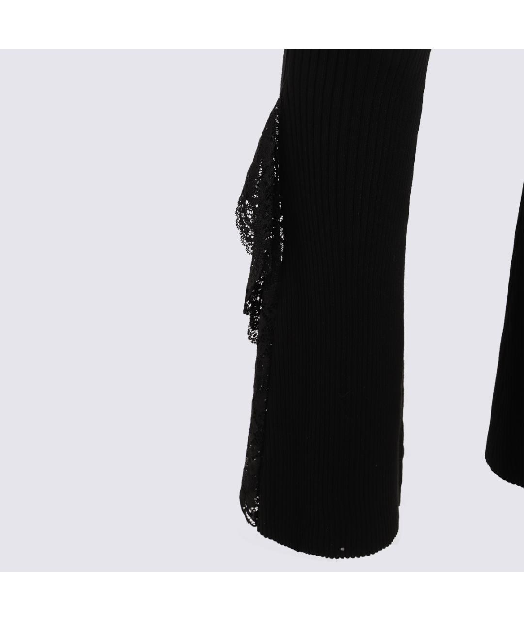 BLUMARINE Черные вискозные брюки узкие, фото 3