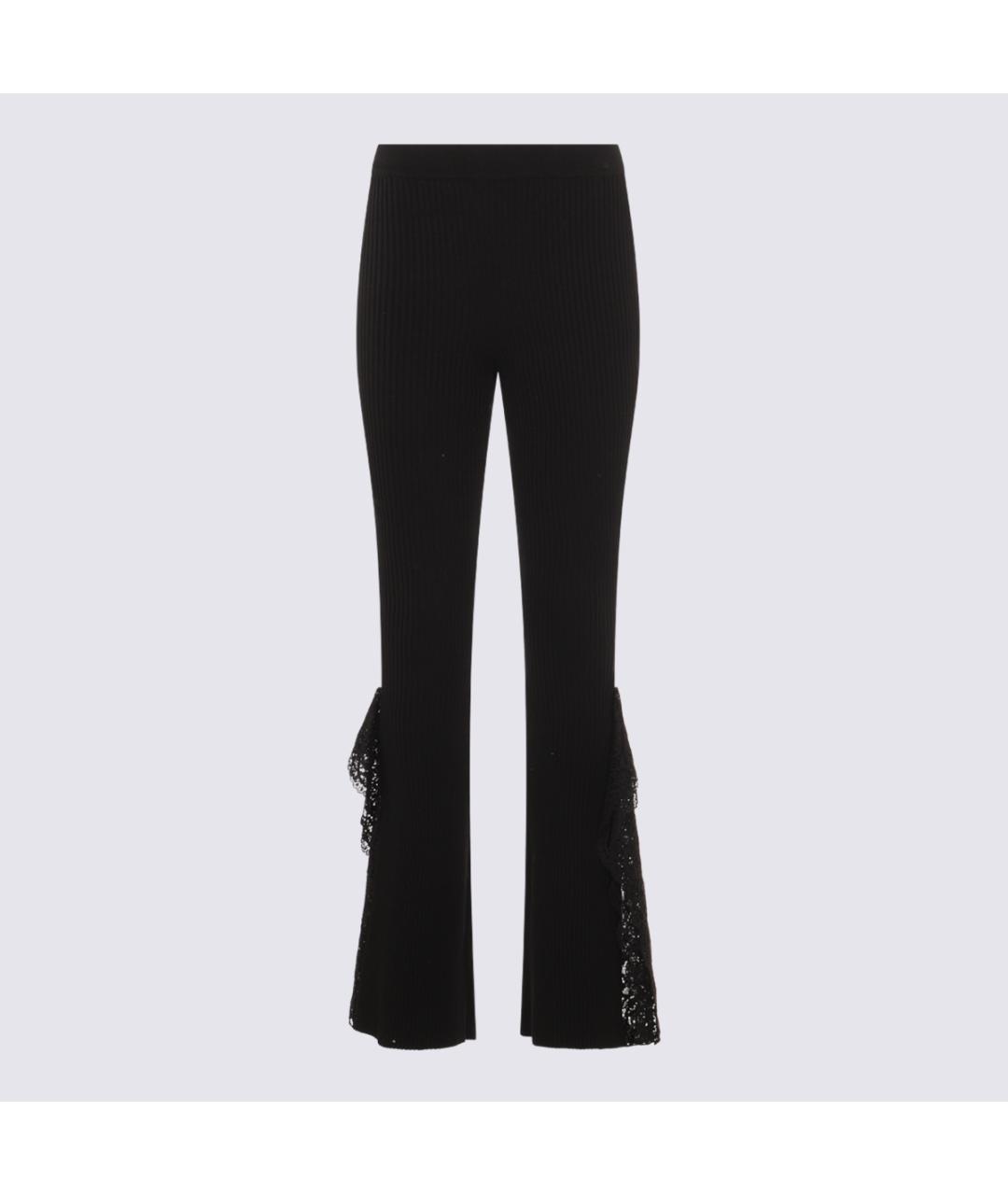 BLUMARINE Черные вискозные брюки узкие, фото 5