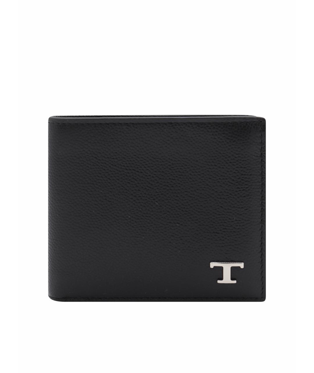 TOD'S Черный кожаный кошелек, фото 1