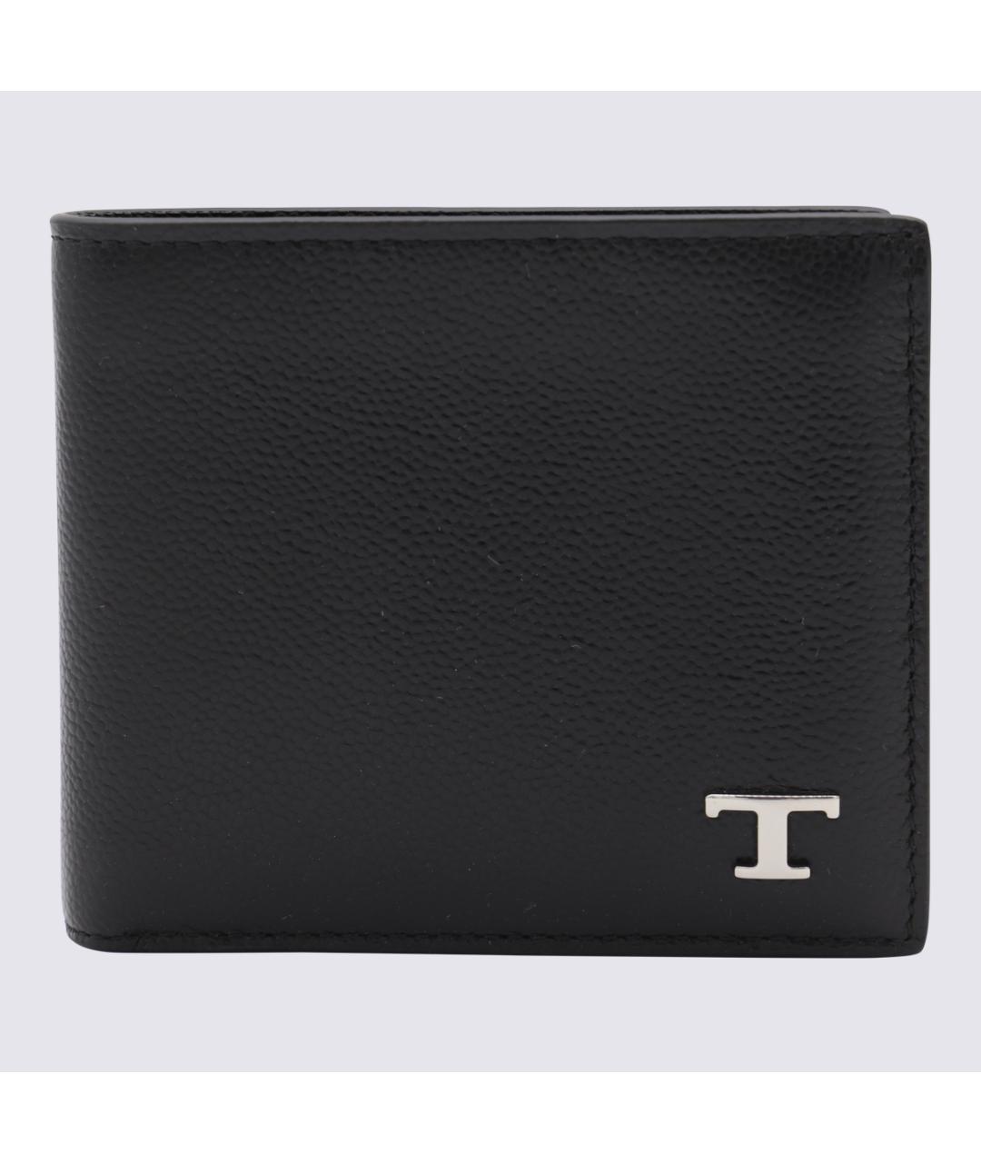 TOD'S Черный кожаный кошелек, фото 4