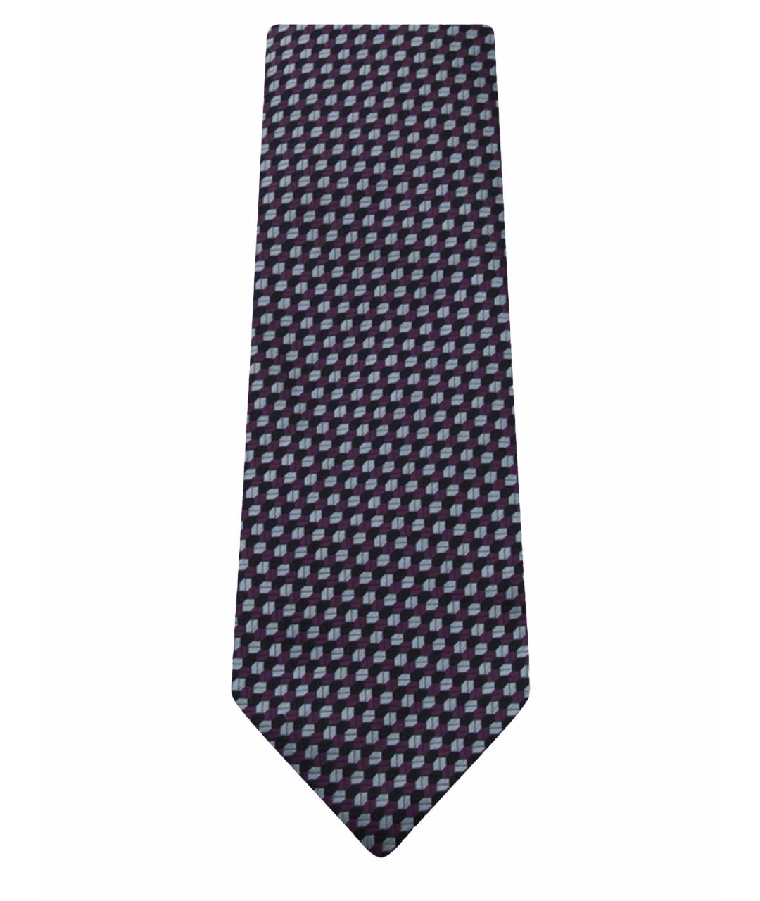 ZEGNA Фиолетовый шелковый галстук, фото 1