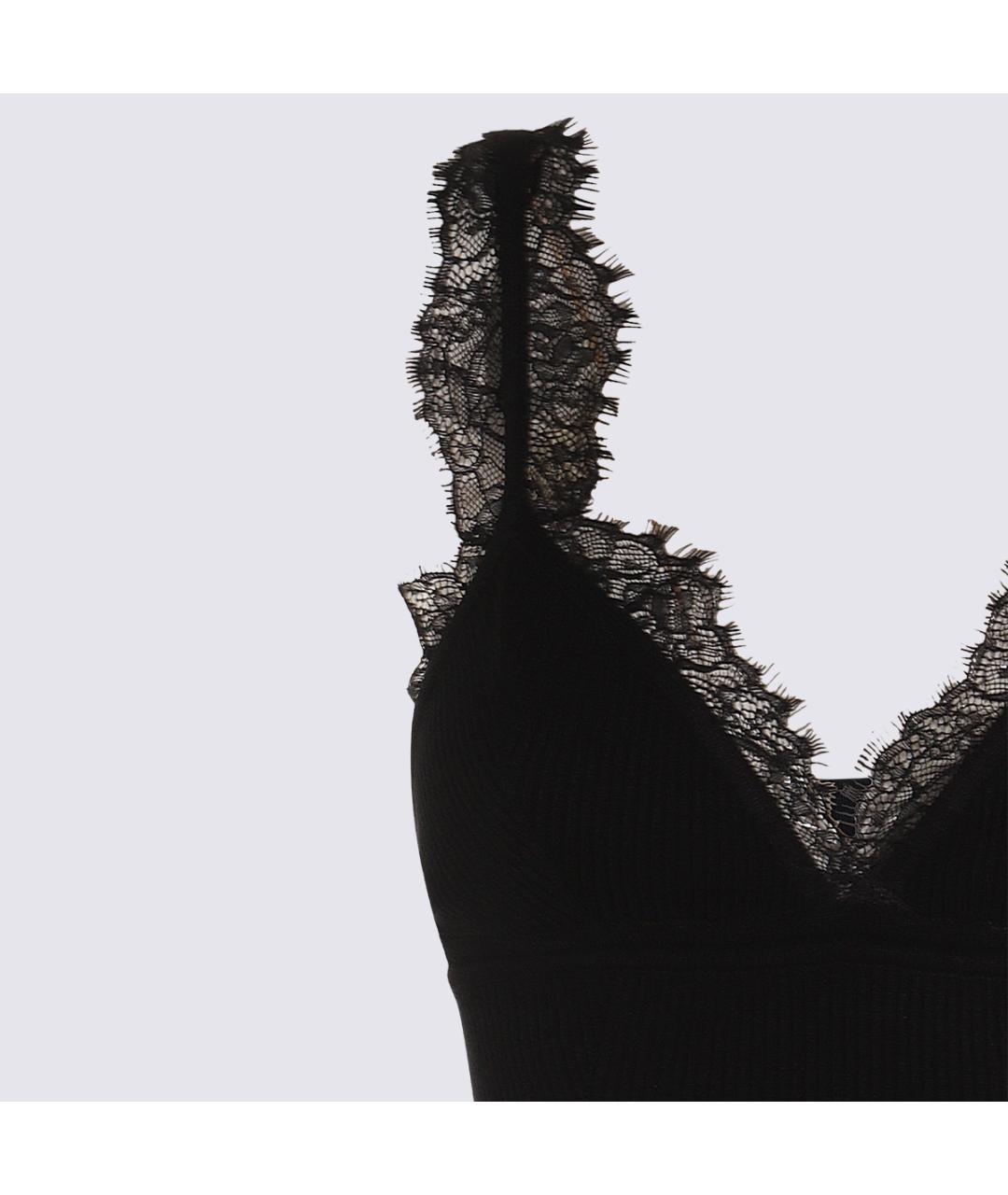 BLUMARINE Черная вискозная майка, фото 3
