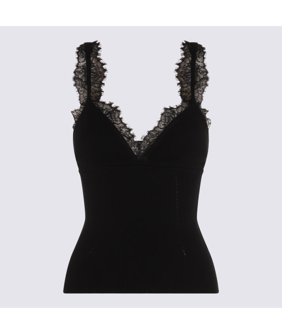 BLUMARINE Черная вискозная майка, фото 4