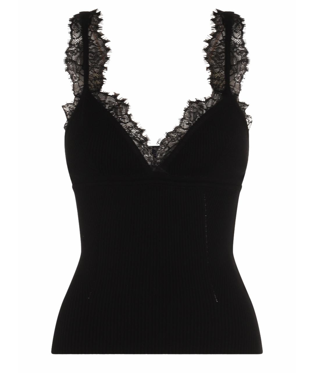 BLUMARINE Черная вискозная майка, фото 1